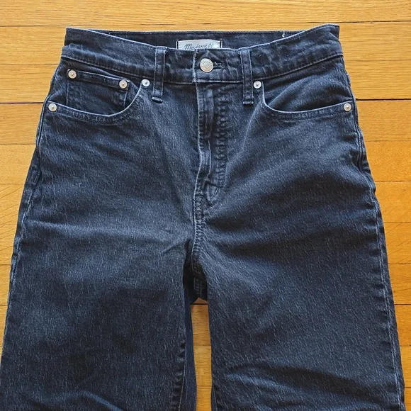 Madewell, The Perfect Vintage Wide-Leg Jean, Black, EUC, Women's 26 - Picture 3 of 16